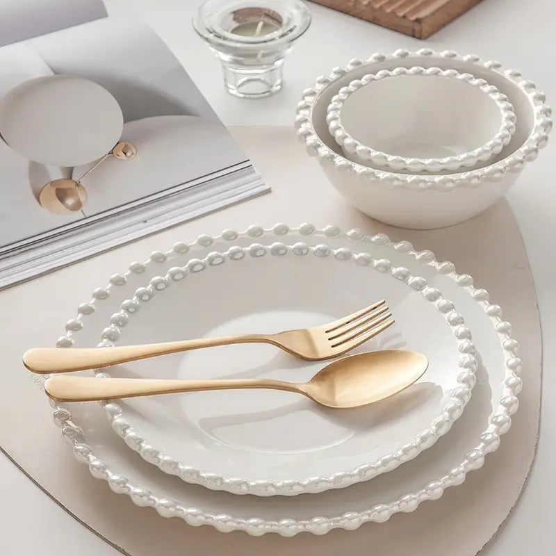 Ceramic Tableware Set Nordic Creative Pearls